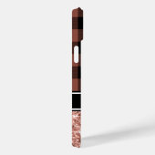 Roos Gold Glitter Buffalo Plays Monogram Case-Mate iPhone Case (Achterkant / Rechts)