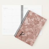 Roos Gold Glitter Camouflage Jaarlijks Monogram Planner (Display)