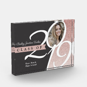 Roos Gold Glitter Class of 2019 Afstuderen Fotoblokken