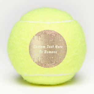 Roos Gold Glitter Custom Text Tennisballen Gift