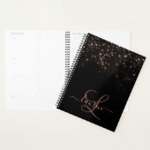 Roos Gold Glitter Diamond Sparkle Elegant Monogram Planner (Display)