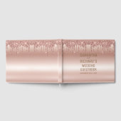 Roos Gold Glitter Diamonds Wedding Gastenboek (Volledig)