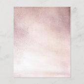 Roos Gold Glitter Drift Calligraphy Wedding Invit Flyer (Achterkant)