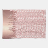 Roos Gold Glitter Drip Theedoek (Horizontaal)