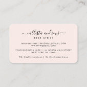 Roos Gold Glitter Drips Typografie Lashes Visitekaartje (Achterkant)