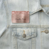 Roos Gold Glitter en Folie Naamplaatje (In situ)