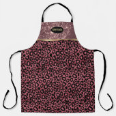 Roos Gold Glitter en Leopard Design Schort (Voorkant)