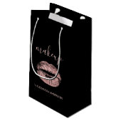 Roos Gold Glitter en Sparkle Lipstick Makeup Klein Cadeauzakje (Achterkant Gekanteld)