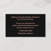 Roos Gold Glitter Event Bartender Visitekaartje (Achterkant)