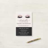 Roos Gold Glitter Eyelashes Grand Opening Salon Post-it® Notes (Op bureau)