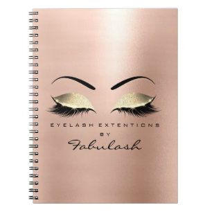 Roos Gold Glitter Eyes Makeup Beauty Luxury Notitieboek