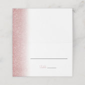 Roos Gold Glitter Folded Weduwgoedkaart (Buitenkant ongevouwen)