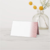 Roos Gold Glitter Folded Weduwgoedkaart (Achterkant)