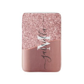 Roos Gold Glitter Folie Badmat (Voorkant Verticaal)