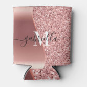 Roos Gold Glitter Folie Blikjeskoeler (Voorkant)