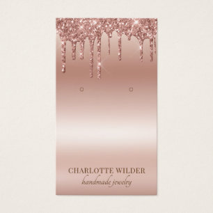 Roos Gold Glitter Folie juwelen Visitekaartje