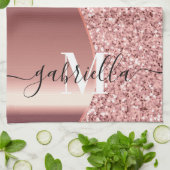 Roos Gold Glitter Folie Theedoek (Gevouwen)