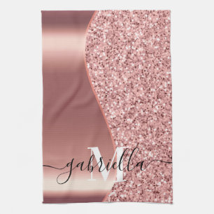 Roos Gold Glitter Folie Theedoek