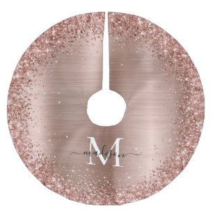 Roos Gold Glitter geborsteld Metaal Monogram Manus Kerstboom Rok