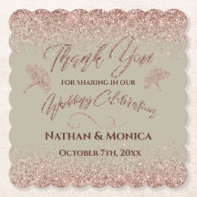 Roos Gold Glitter Gingko Leaves on Grey Mist