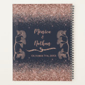 Roos Gold Glitter Ginkgo verlaat Wedding Planner (Achterkant)