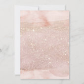 Roos Gold Glitter Girl 1e Heilige Communie Kaart (Achterkant)