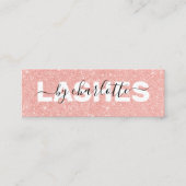 Roos Gold Glitter Girly Makeup Artist Hair Salon Mini Visitekaartje (Voorkant)