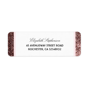Roos Gold Glitter Glamor Vintage Wedding Etiket