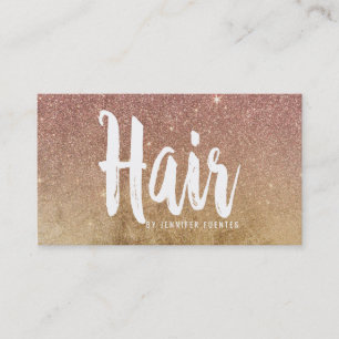 Roos Gold Glitter Gold Mesh Hair Stylist Visitekaartje