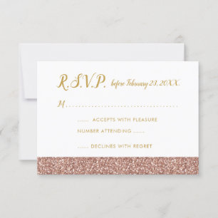 Roos Gold Glitter & Gold RSVP 3,5x5 A1