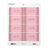 Roos Gold Glitter Handgeschreven script Luxueus Etiket (Full Sheet)