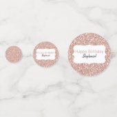 Roos Gold Glitter Happy Birthday Confetti (Achterkanten)