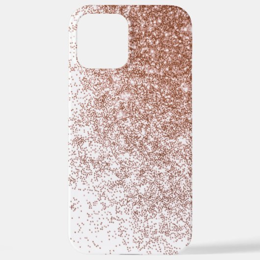 Roos Gold Glitter iPhone 12 Pro Max Hoesje (Achterkant)