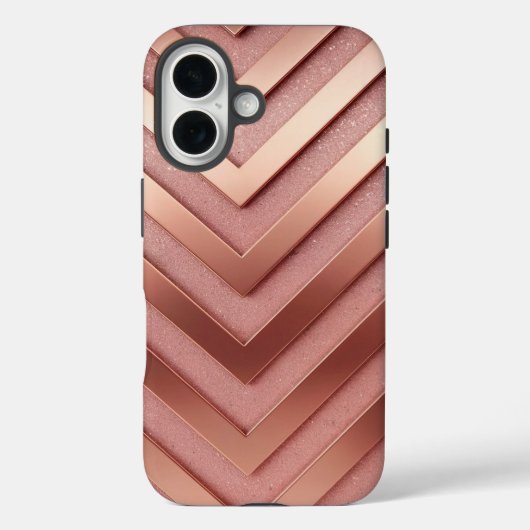 Roos Gold Glitter iPhone 16 Hoesje (Achterkant)