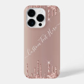 Roos Gold Glitter iPhone-hoesjes met aangepaste te iPhone Hoesje (Achterkant)