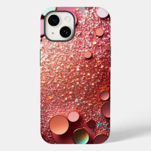 Roos Gold Glitter iPhone/iPad Mate Stoer Hoesje