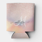 Roos Gold Glitter Iridescent Holographic Gradient Blikjeskoeler (Voorkant)