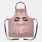 Roos Gold Glitter Lash Brow Beauty Monogramed Schort (Voorkant)