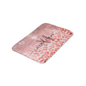 Roos Gold Glitter Leopard Print Badmat (Gekanteld)