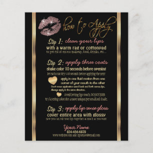 Roos Gold Glitter Lip instructies Flyer