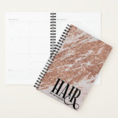 Roos Gold Glitter & Marble Hair Appointment Book Planner (Display)