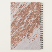 Roos Gold Glitter & Marble Hair Appointment Book Planner (Achterkant)