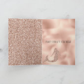 Roos Gold Glitter Mermaid   Kaart (Binnen)