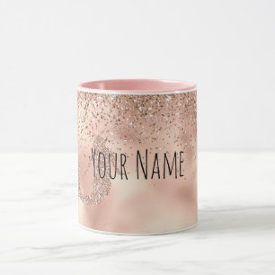 Roos Gold Glitter Mermaid Mok