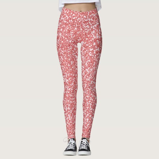Roos Gold Glitter Modern Leggings (Voorkant)