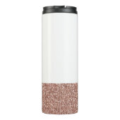 Roos Gold Glitter Moderne Minimale Thermosbeker (Achterkant)