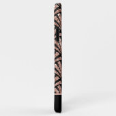 Roos Gold Glitter Monogram Art Deco Patroon Case-Mate iPhone Case (Achterkant/rechts)