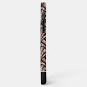 Roos Gold Glitter Monogram Art Deco Patroon Case-Mate iPhone Case (Achterkant/links)