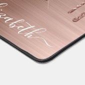 Roos Gold Glitter Monogram Bureaumat (Hoek)