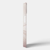 Roos Gold Glitter Monogram Naam op maat Case-Mate iPhone Case (Achterkant / Rechts)